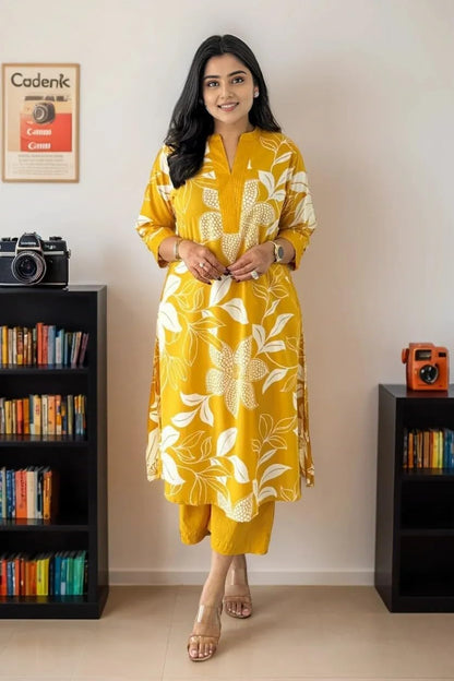 Fashion Basket Wedani Cotton Printed Kurta Set For Women