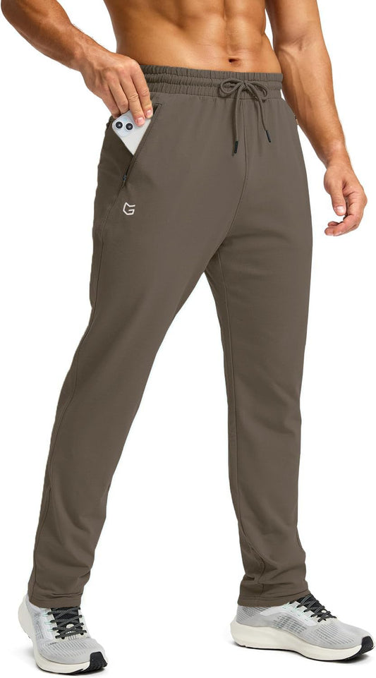 CB-COLEBROOK Mens Fleece Lined Winter Pants with 3 Zipper Pockets Warm Athletic Joggers Workout Running Sweatpants for Men Trec