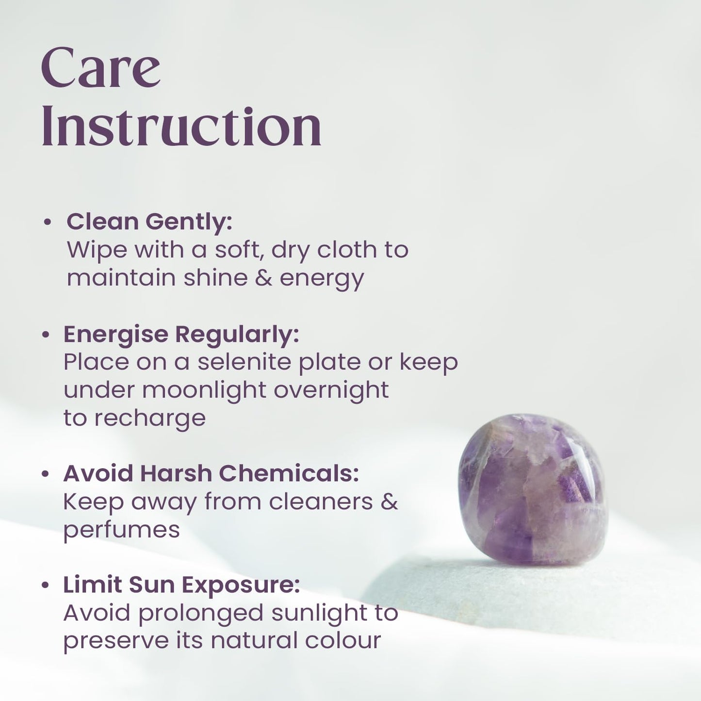 Astrotalk Amethyst Tumble | Calms Mind, Enhances Intuition, Promotes Restful Sleep & Spiritual Growth | Natural Protection from Negative Energy | Home & Office Decor | Gift for Women & Men