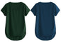 Fabricorn Combo Of Plain Bottle Green And Airforce Blue V- Neck Up And Down Cotton Tshirt For Women (Bottle Green And Airforce B