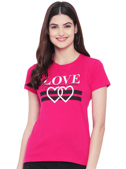 Preneum Womens Cotton Regular Fit Latest Graphic Stylish Printed Short Sleeves Casual T-Shirt || Trends & Stylish (Pack 3), Bro