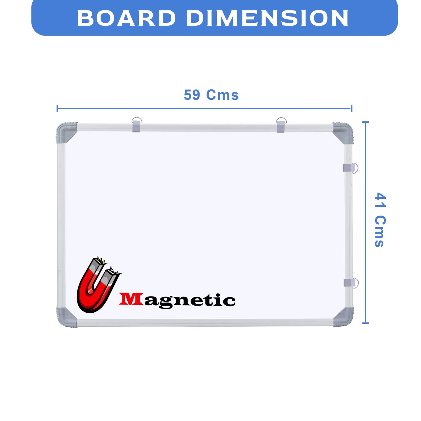 Eduway (Magnetic) 2X1.5 Feet White Board With (Marker, Duster And Magnets) | Ideal Use For Home, Office, Kids With Sliding Hangi
