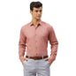 SOJANYA (Since 1958, Mens Cotton Linen Red & Grey Solid Formal Shirt, Size: 38