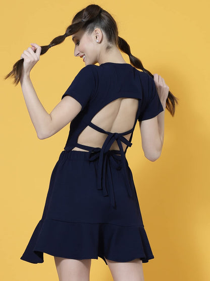 OOMPH! Short Skirts for Women Dark Blue - msk009