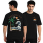 SMOWKLY Authentics Mens Cotton Blend Brooklyn Beach Graphic Printed T Shirt || Crew Neck Pullover Tee || Casual Baggy Fit Urban