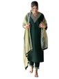 Sanisa WomenS Silk Sequence Embroidery Work Straight Kurta With Pant And Dupatta | Ethnic Set | Suit Set | Kurta Set(104Kbd1136