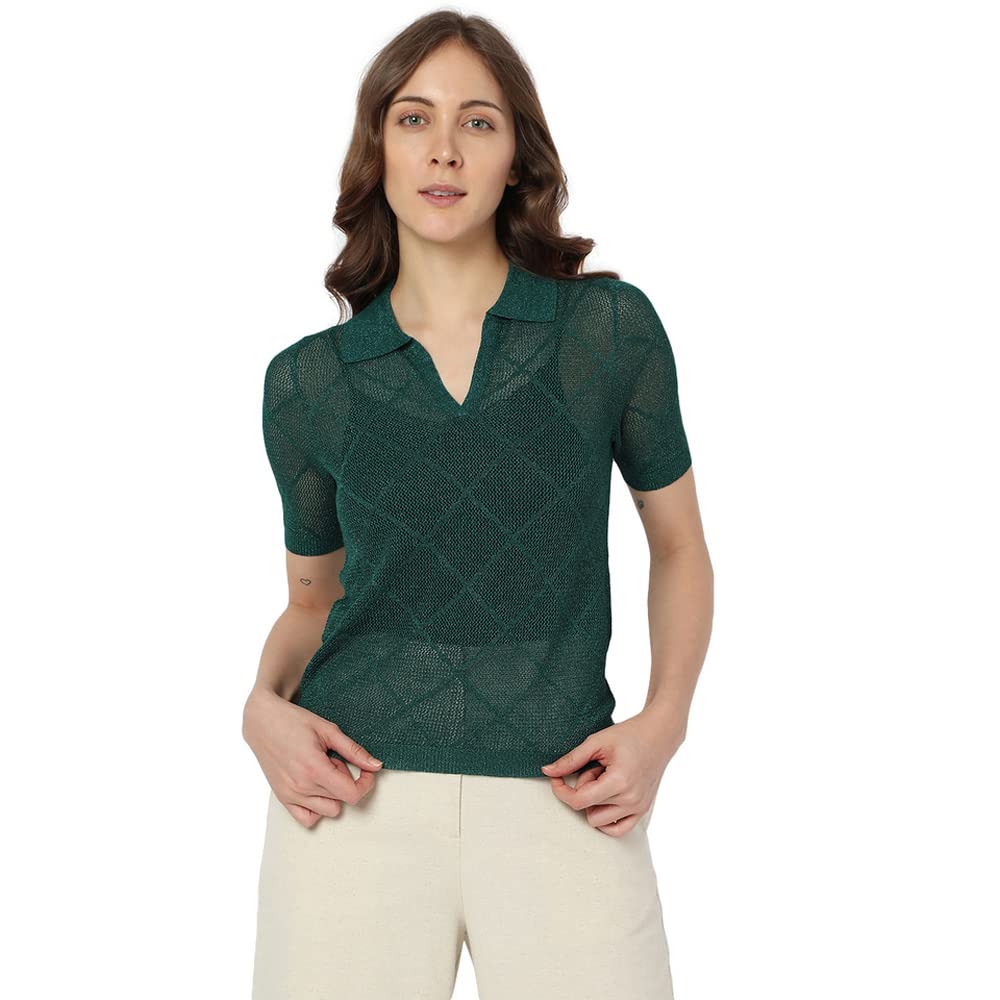 Vero Moda Regular T-Shirt (259978701_Dark Green_Xl_)