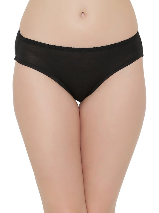 Clovia Women Blended Underwear (Black, Large)