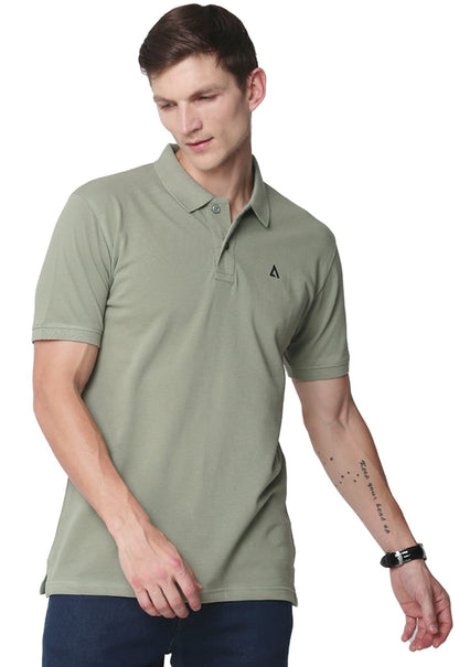 ADRO Men's Premium Cotton Polo T-Shirt (PN23-M-PLN-OL_Olive)