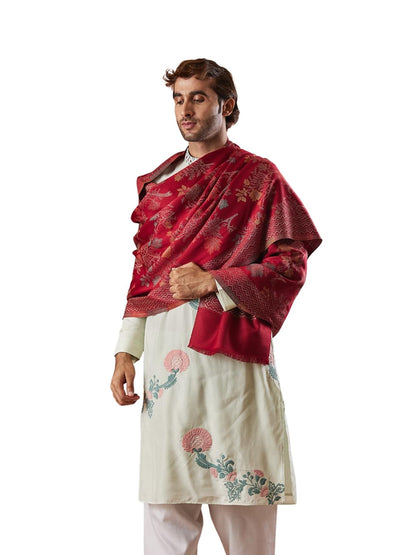 Pashmoda Men Shalimar Kaani Stole (Size 71x203 cm)