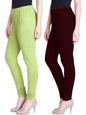 Lyra Cotton Premium Churidar Leggings For Women (Pack Of 2)