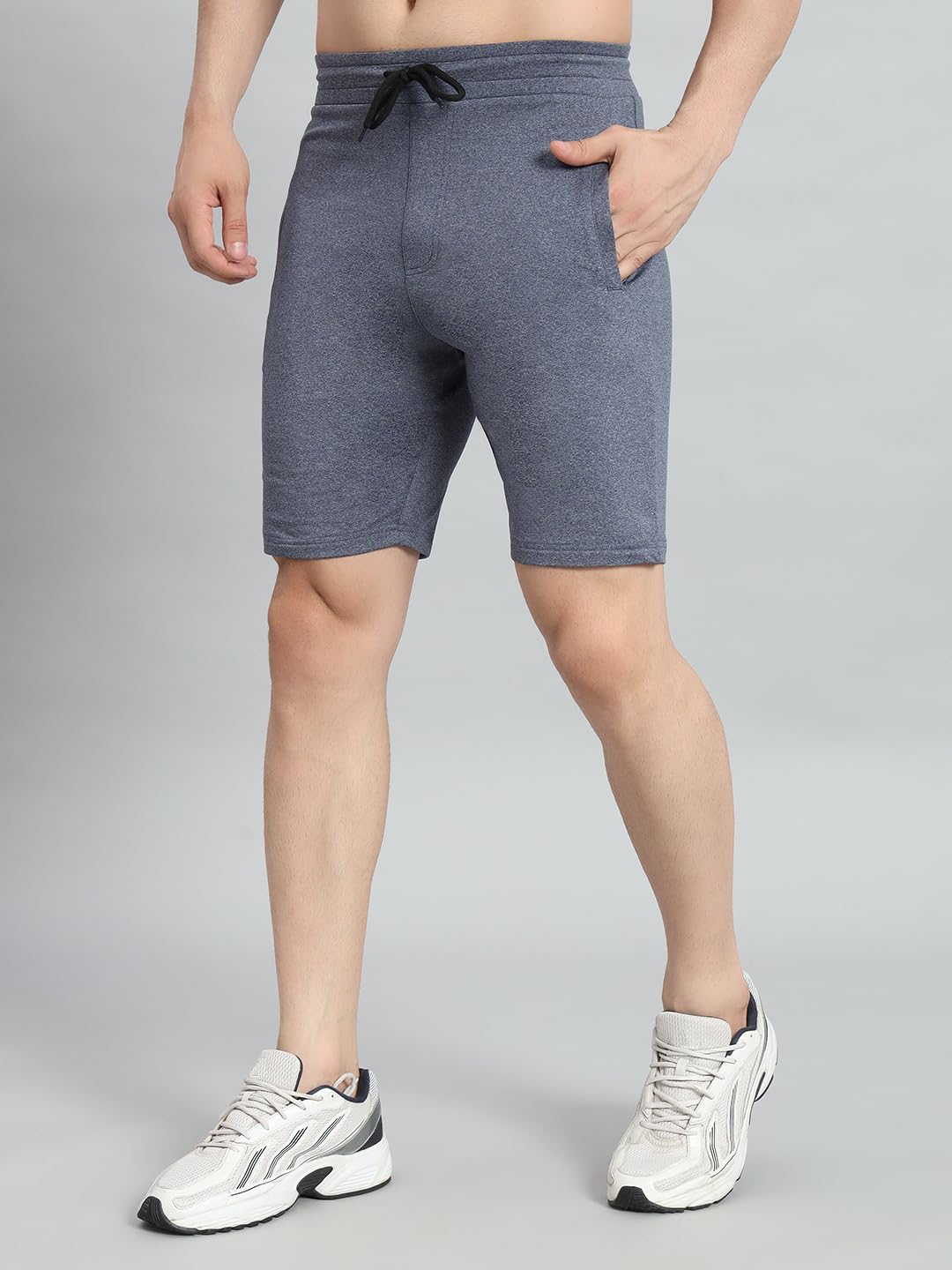 Peppyzone Mens Outdoor Shorts (DFP-38739_Blue Melange