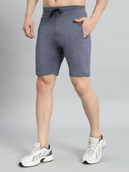Peppyzone Mens Outdoor Shorts (DFP-38739_Blue Melange