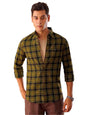 The Indian Garage Co Mens Slim Fit Shirt (1223-SHBCYD-07-02_Green