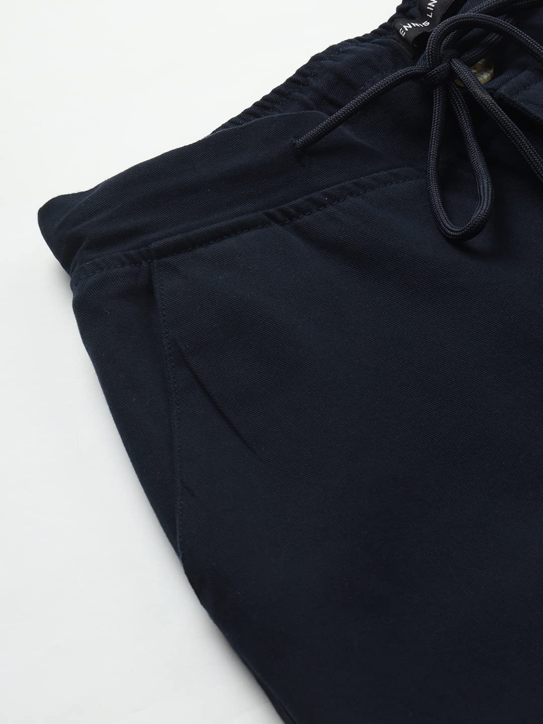 Dennis Lingo Slim Fit Solid Navy Chino for Men