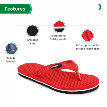 ORTHO JOY House Slipper for Womens Care | Orthopaedic | Diabetic | Acupressure | Comfortable | MCR | Flip Flop Ladies and Girl