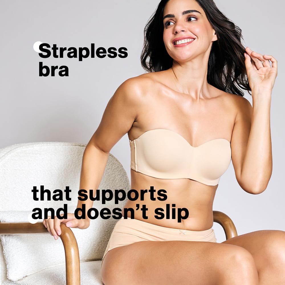 Nykd (Nyb027 Padded & Wired Ultimate Multiway Strapless Bra For Women | Anti Slip Bra With Seamless Neckline & Soft Detachable S