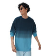 The Souled Store| Tie-Dye: Blue Topaz Mens and Boys T-Shirts|Full Sleeve|Oversized fit Solid|100% Cotton Blue Color Men Oversize