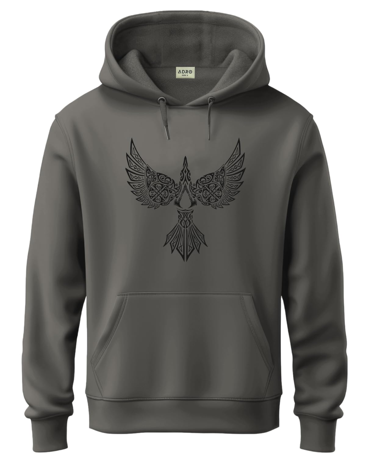 ADRO Hoodies for Men | Printed Hoodie for Men | Cotton Hoodie | Mens Hoodies | Sweatshirt for Men | Hooded Hoodie|H24-BIRD-SG-XL