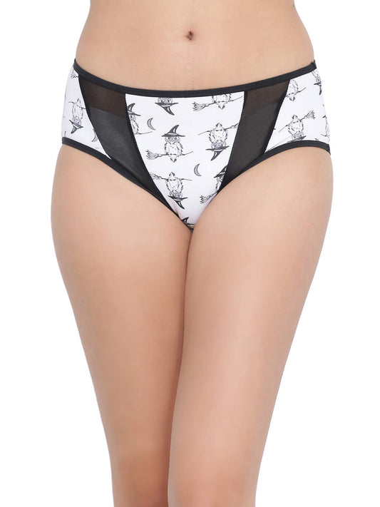 Clovia WomenS Cotton Blend Panty Regular Hipster Panties (Pn2670K18Xl_White_Xl)