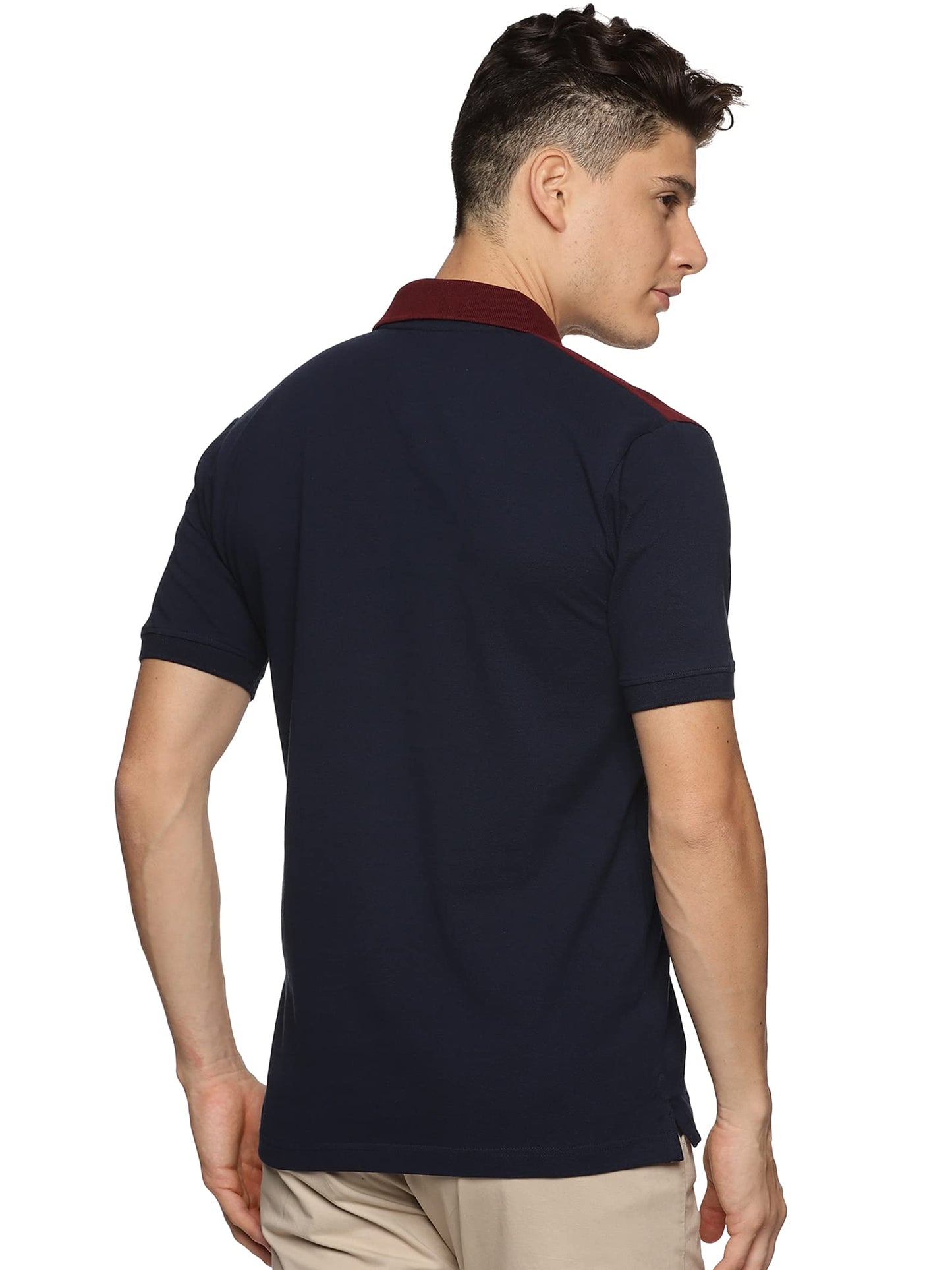 ADRO Men's Premium Cotton Polo T-Shirt (PN23-S4-MRWHNB-MR_Maroon)