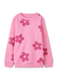 The Souled Store Official Girls TSS Originals: Pink Flora Cotton Sweatshirts Hoodies Sweatshirts Pullovers Fleece Zip-up Graphic