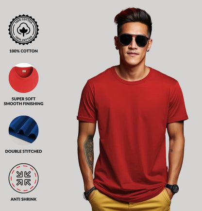 ADRO T Shirts Pack of 2 Mens Tshirts Cotton T Shirts for Men Tshirt T-Shirts Combo T Shirts Tshirts for Men Plain Solid Tshirts