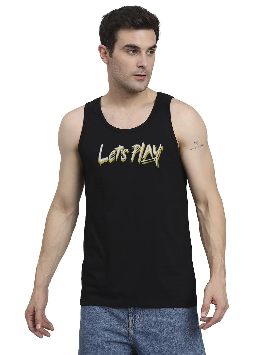 Peppyzone Mens Regular Fit Vest (TT-Teddy06FB10FB_Black4