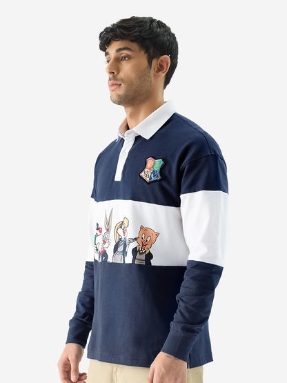 The Souled Store Official Harry Potter Enter The Looney Tunes Cotton Long Sleeve Collared Neck Graphic Printed Oversized Fit Rug