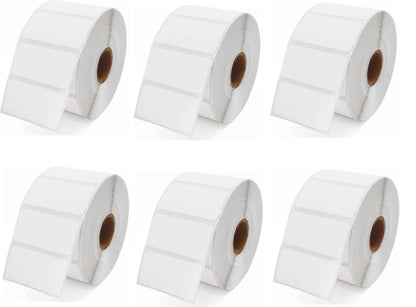 True-Ally 50x25 Thermal Sticker Label 2x1 inch (50mm x 25mm) Direct Thermal Barcode MRP Sticker Labels  400 Labels/Roll Designed
