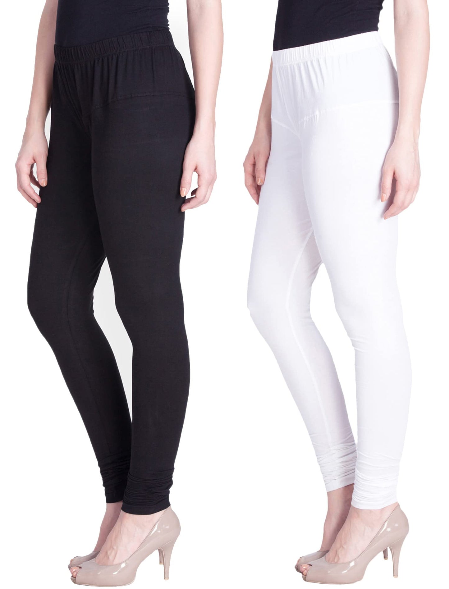 Lyra Cotton Premium Churidar Leggings For Women (Pack Of 2)