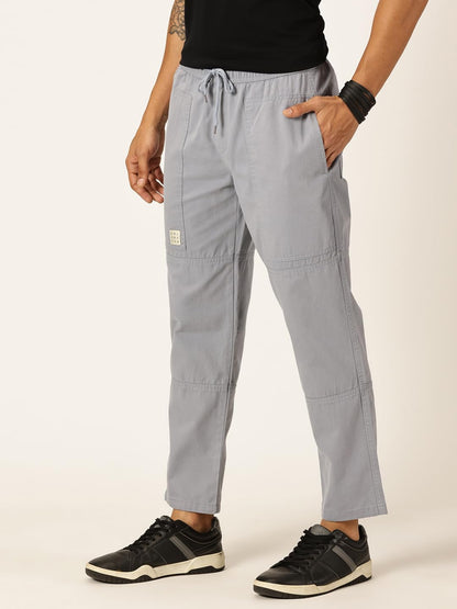 Thomas Scott Mens Relaxed Fit Pure Cotton Trousers Light Blue