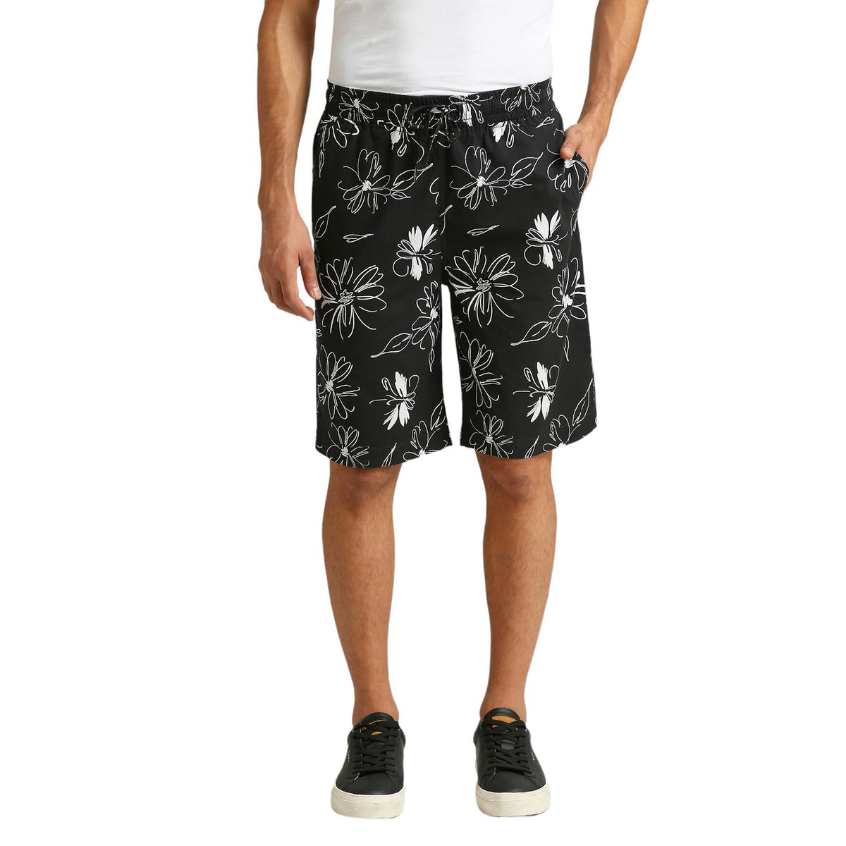 Pepe Jeans Black All Over Printed Shorts
