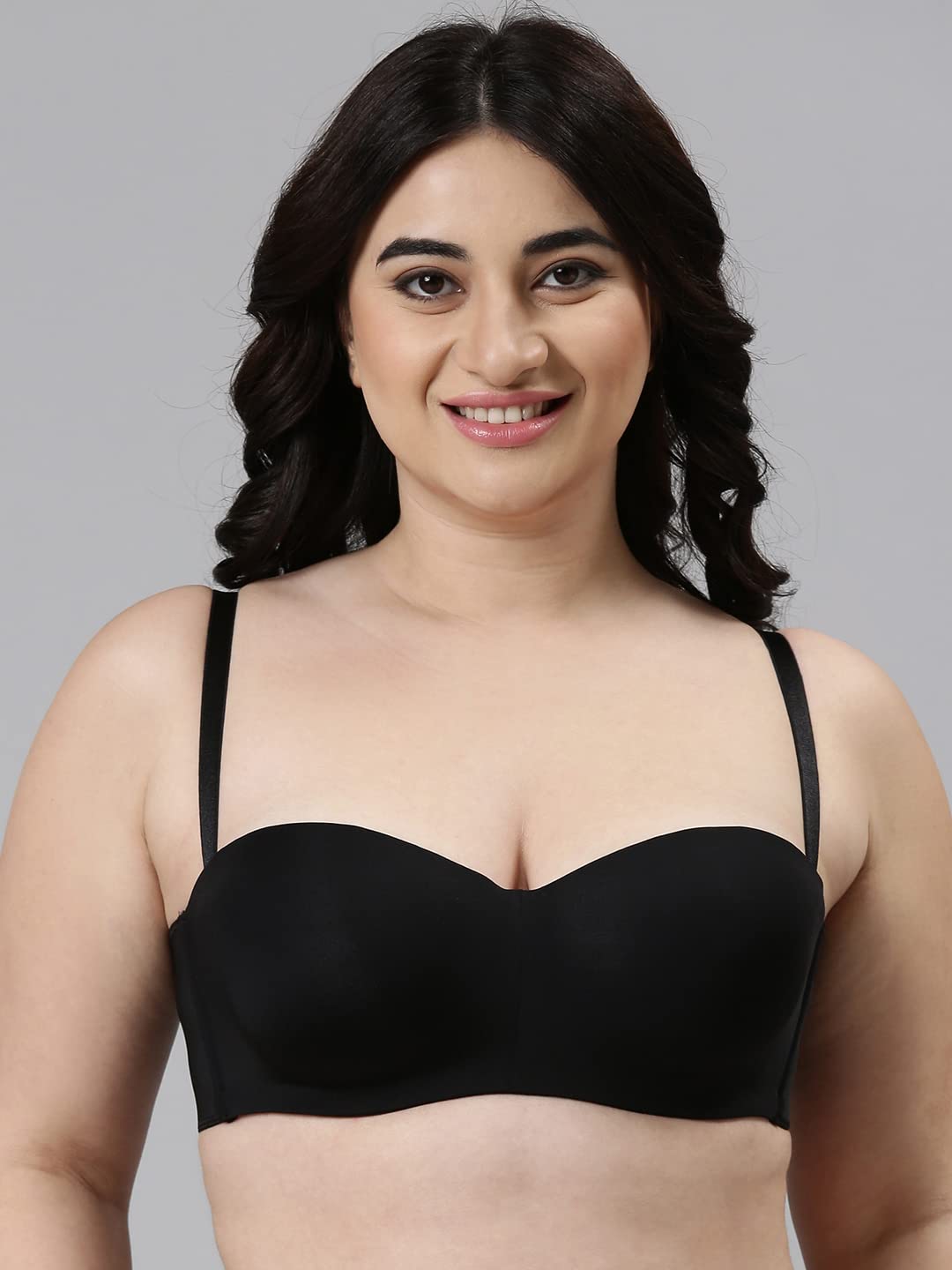Enamor F074 Full Figure Strapless & Multi-way Bra  Padded, Wired & Medium Coverage