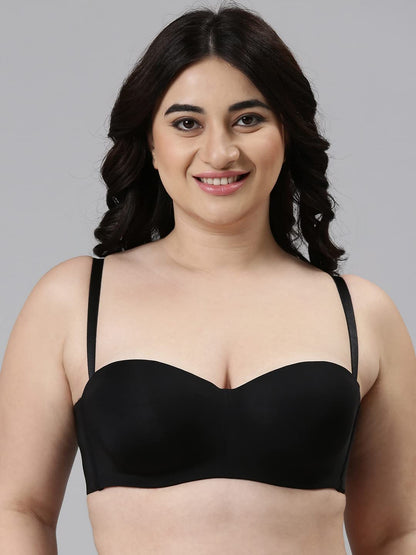 Enamor F074 Full Figure Strapless & Multi-way Bra  Padded, Wired & Medium Coverage