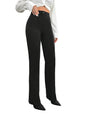 Toochki Tailored Trousers for Women | Womens High-Waisted Pant | Korean Bottom Black