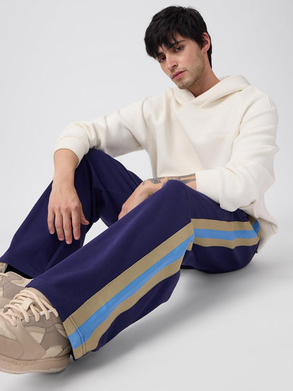 The Souled Store Colourblock Joggers: Twilight Men and Boys Drawstringed Loose Fit Cotton Korean Joggers