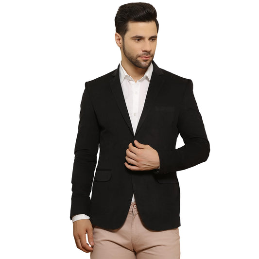 WINTAGE Mens Corduroy Cotton Black Blazer-Blazer1546