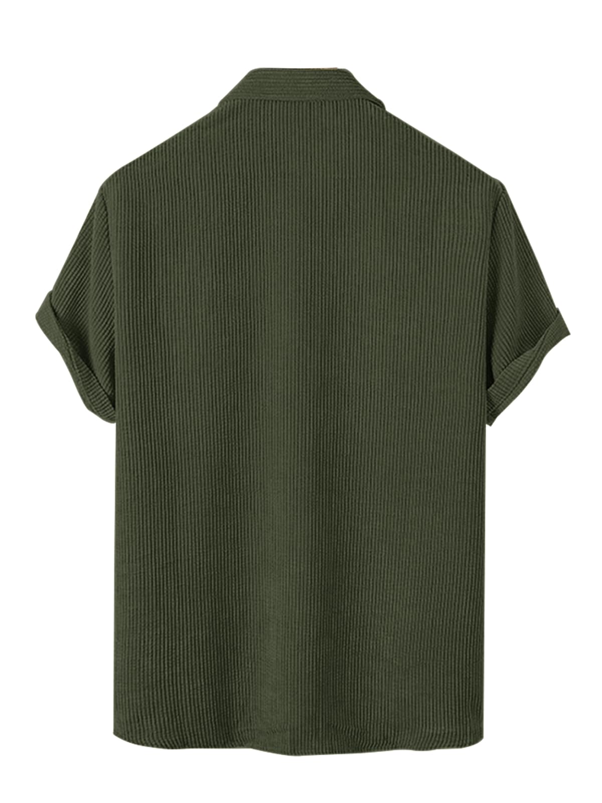 Nobel Monk MenS Solid Casual Shirt |Half Sleeve | Regular Fit |Stylish Shirt For Men Military Green