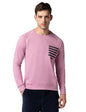 FYLTR Mens Casual Raglan Sleeve Sweatshirt with Pocket Detail - Full Sleeve | Rib Hem & Cuff | Casual Winterwear for Men Peony