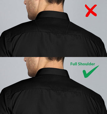 Mildin MenS Regular Cotton Blend Black Slim Fit Solid Button Down Spread Collar Full Sleeve Curved Hemline Formal Shirt With On