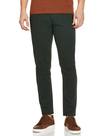 The Indian Garage Co Men Slim Fit Solid Mid-Rise Stretchable Chinos Jungle Green