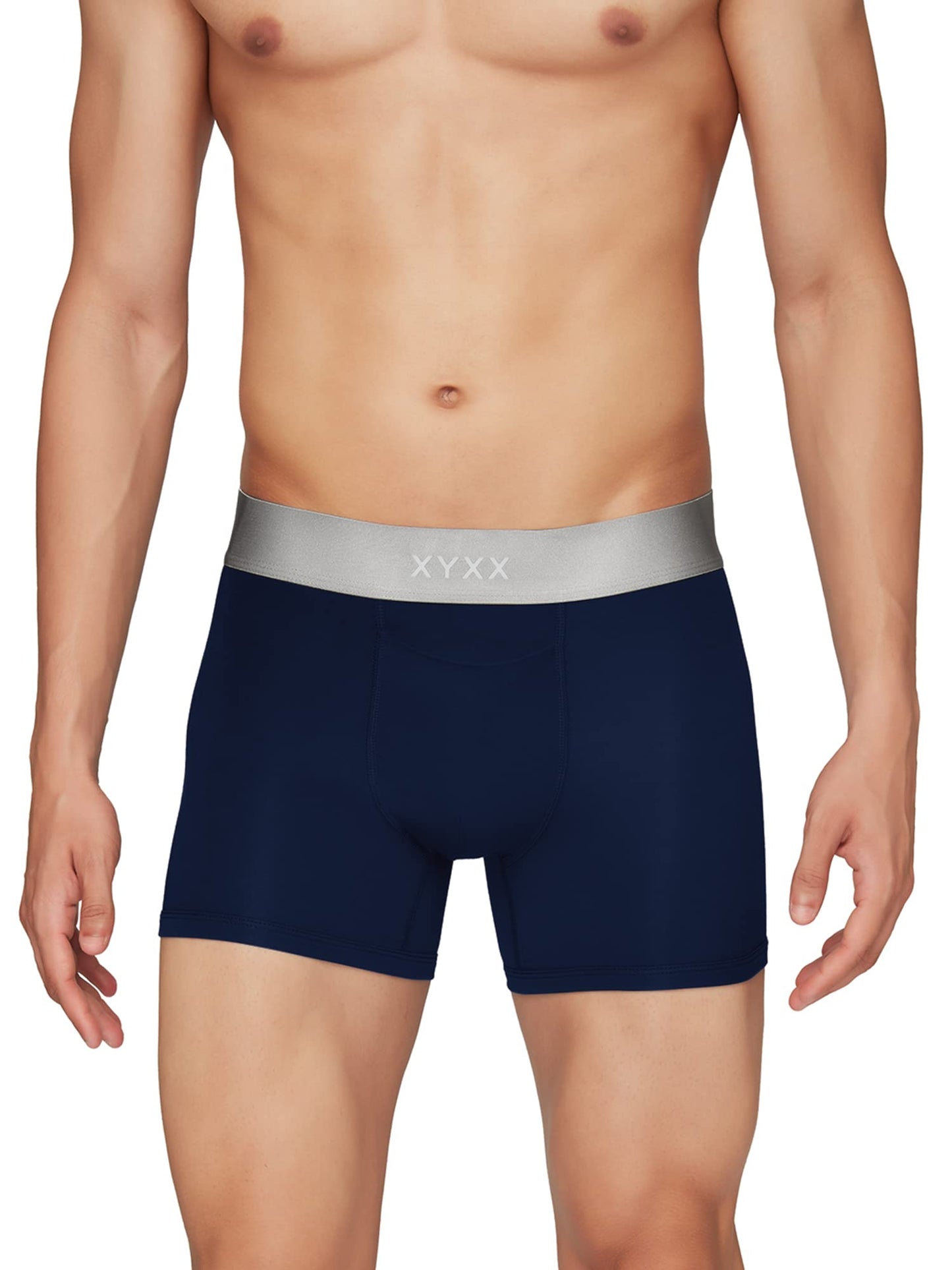 XYXX Mens Underwear Illuminati IntelliSoft Antimicrobial Micro Modal Trunk Pack of 3 (Black;Black Iris;Black Iris & Brilliant B
