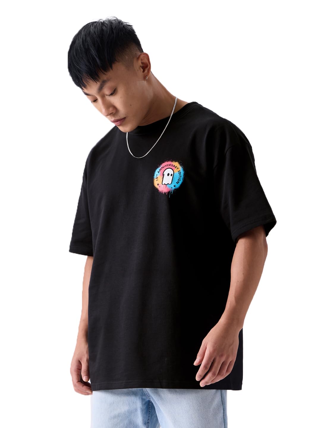 The Souled Store 10th Anniversary: Limited Edition Oversized T-Shirts Black