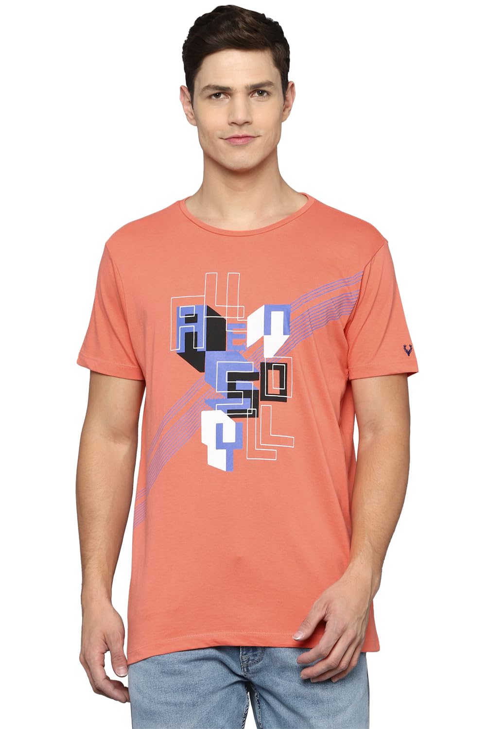 Allen Solly Men Casual Cotton Crew Neck T-Shirt