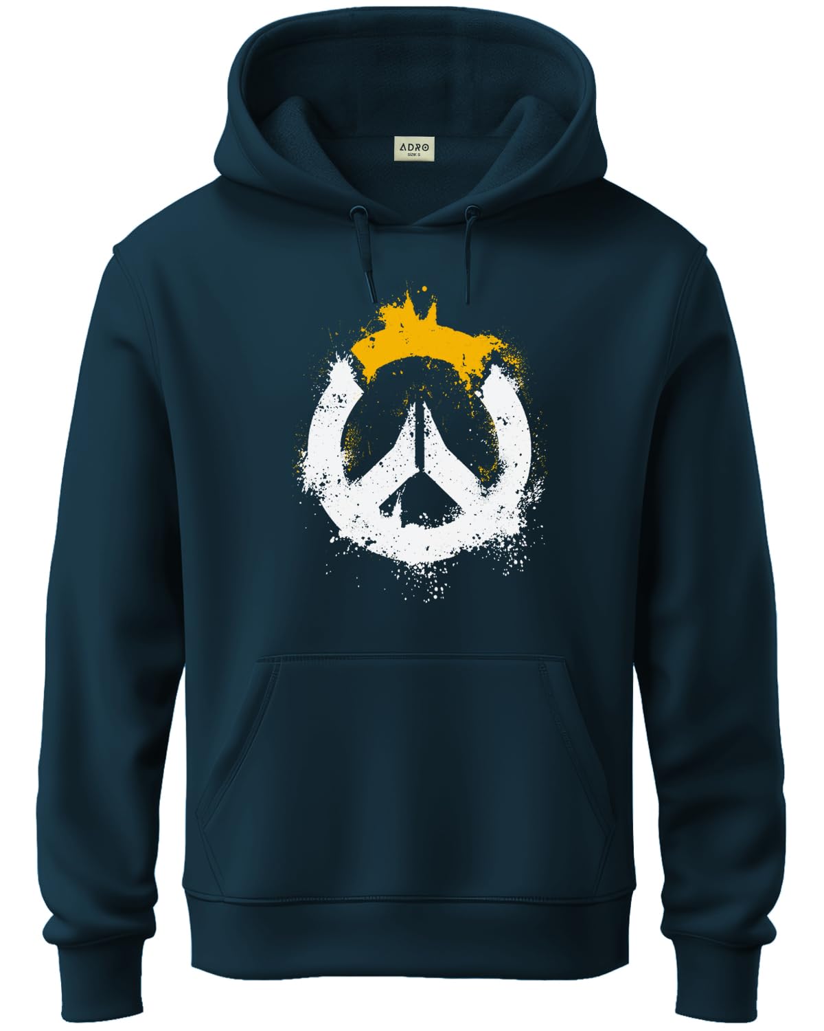 ADRO Men's Cotton Neck Hooded Sweatshirt (H-M-PC-SB_Teal)