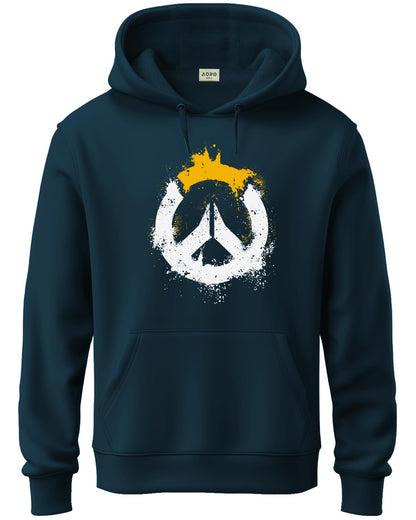 ADRO Men's Cotton Neck Hooded Sweatshirt (H-M-PC-SB_Teal)