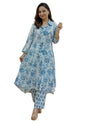 Leriya Fashion Ethnic Co Ord Set For Women Sky Blue
