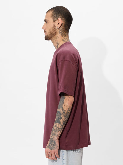 The Souled Store Beer Doggo Oversized T-Shirt for Men Boys Cotton Casual Half Sleeves Baggy Loose Fit Drop Shoulder Round Neck M
