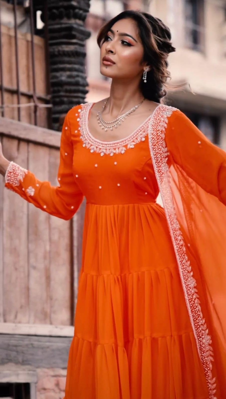 Fashion Basket Georgette Anarkali Dress For Women